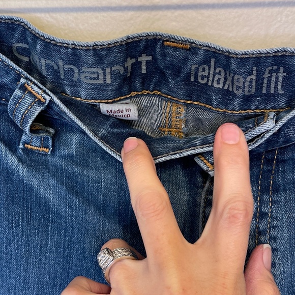 Carhartt | Relaxed Fit Multi Pockets Denim Streetwear Utility Work Cargo Jeans - Picture 12 of 16